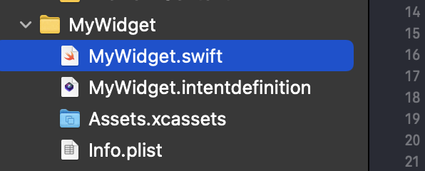 widget files in swift egeniq